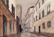 Maurice Utrillo Rue Saint-Rustique a Montmarter oil painting reproduction